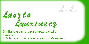 laszlo laurinecz business card
