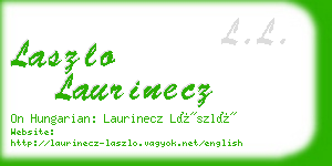 laszlo laurinecz business card